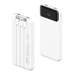 Power Bank 20000mAh, 22.5W Fast Charging, Built-in 3 Cables