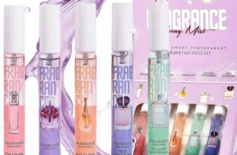 Premium Womens Perfume Gift Set, 5PCS Long Lasting Eau De Parfum, Sweet Floral & Fruity Scent, Travel Portable for Her, Mum, Birthday Gifts, Elegant Fragrance