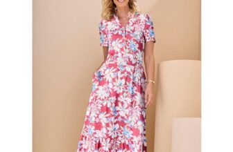 Printed Jersey Frill Hem Dress