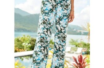Printed Wide Leg Trousers