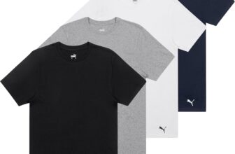 Puma Mens 4 Pack Cotton Crewneck Short Sleeve T-Shirt 4 Pack Cotton Crewneck Short Sleeve T-Shirt (Pack of 4)