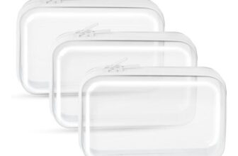 QEEYON 3-Pack Clear Hard Shell Zipper Cases