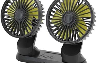 Queta Dual-Head Car Fan 5V Auto Cooling Fan Vehicle Mounted Fan 3 Speed 360 Degree Rotatable Sold by ZHUXIANG / FBA