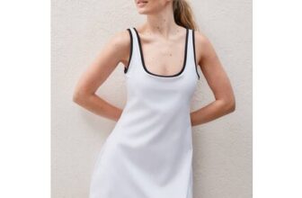 REAKTIV White Scoop Neck Tennis Dress L