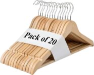 REQUISITE NEEDS Wooden Coat Hangers 20 Pack With 360 Degree Rotatory Hook