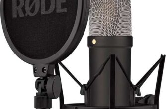 RØDE NT1 Signature Series Large-diaphragm Condenser Microphone with Shock Mount, Pop Filter and XLR Cable, Black
