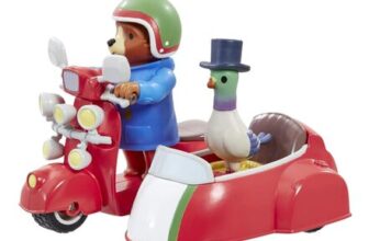 Rainbow Designs Paddington Bear Playset: Bike, Sidecar, Movable Wheels