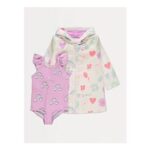 Rainbow Flower Swimsuit and Robe