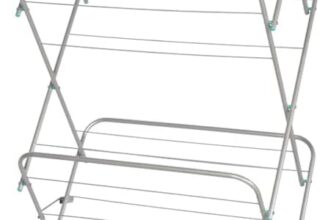 Ram 3 Tier Deluxe Airer Foldable Heavy Duty Clothes Airer With 4 CORNER HOOKS And Sock Dryer 14M Airing Capacity