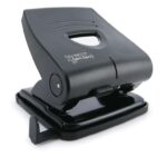 Rapesco PF827PB2 2-Hole Punch 827-P, 30 Sheet Capacity, Black