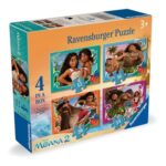 Ravensburger Disney Moana 2 Jigsaw Puzzles, 4-in-Box Set, Ages 3