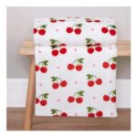 Red Cherries Printed Fleece Throw (130cm X 150cm)