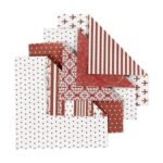 Red and White Origami Paper Pack