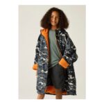 Regatta Black Camo Persimmon Junior Waterproof Robe