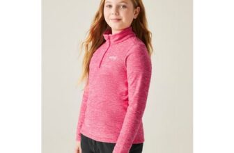 Regatta Candy Pink Kids Hot Shot Marl Durable Fleece (3-16yrs)
