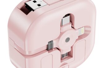 Retractable Stand Multi Charger Cable with Phone Stand,Multiple Charging 4in1 Fast Charge Data Transfer Cable with Lightning/Type C/Micro USB for iPhone,Samsung Galaxy,Huawei,PS,Tablets,Pixel