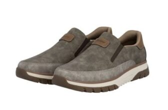 Rieker Mens B9350-25 Stan Slip on Trainers – Brown