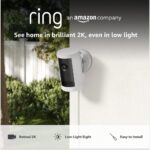 Ring Outdoor Camera Plus (newest gen) Plug-in Wide-Angle 2K Video with Ring Vision I DIY Wireless Outdoor Security Camera alternative to CCTV system I 30-day free trial of Ring Subscription Plan