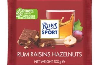 Ritter Sport Rum Raisins Hazelnuts 100g