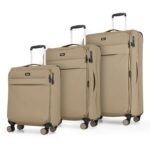 Rock Harper 3 Piece Softside Luggage Set In 4 Colours