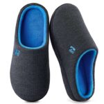 RockDove Mens Original Two-Tone Memory Foam Slipper Slip-on, Breathable, Indoor/Outdoor Sole – Sold By RockDove Footwear / FBA