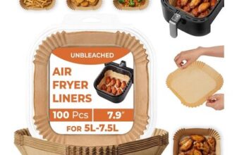 Roe Tenpo Air Fryer Liners, 100 Pcs, Non-Stick Parchment Paper