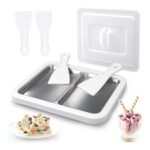 Rolled Ice Cream Maker, Dual Trays Instant Ice Cream Maker