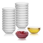 Roucerlin 20-Pack 2.8in Clear Glass Bowls, 2.5oz