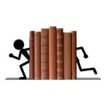 Running Person Metal Book Ends, Black Pair, Non-Slip Shelf Organizer