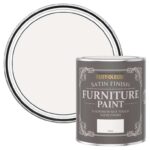 Rust-Oleum White Furniture & Skirting Board Paint in Satin Finish – Cotton (WHITE) 750ml