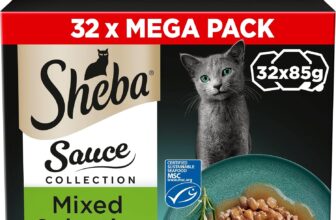 SHEBA Sauce Lover Cat Food Trays Mixed Collection 32 x 85 g