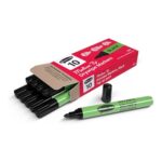 SHOW-ME Black Whiteboard Markers, 2mm Tip, 3-Day Cap-Off, 10-Pack