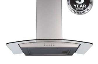 SIA 60cm Curved Glass Stainless Steel Chimney Cooker Hood