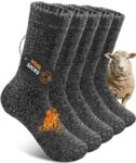 SIMIYA Mens Wool Socks 5 Pairs Winter Thermal Thick Socks 7-11 – Sold by ZHANXU FBA
