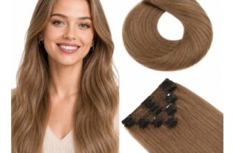 SLEEKALON Double Weft Clip-in Hair Extensions, 22-Inch 8 Chestnut
