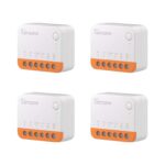 SONOFF Smart Switch, MINIR4 Wi-Fi Smart Switch, 10A 2400W, Zero and Fire Wires, Works With Amazon Alexa And Google Home Assistant (4 PCS)