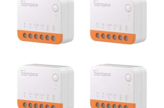 SONOFF Smart Switch, MINIR4 Wi-Fi Smart Switch, 10A 2400W, Zero and Fire Wires, Works With Amazon Alexa And Google Home Assistant (4 PCS)
