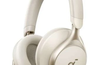 SOUNDCORE Space One Wireless Bluetooth Noise-Cancelling Headphones – Cream – Free C&C