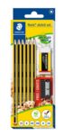 STAEDTLER Drawing Pencils – Noris School Sketching Set – Assorted Degrees – Includes Eraser & Sharpener – Set of 8, 61 120 C6