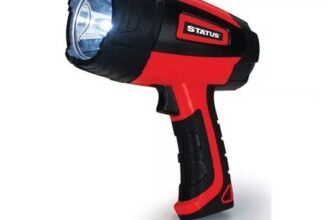 STATUS LED Rechargeable Torch – Red & Black