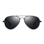 SUNGAIT Classic Pilot Sunglasses, Polarized UV400, Unisex, Black Frame