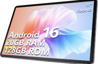 SVITOO Android 16 Tablet 11 Inch with Gemini AI, 20GB RAM 128GB ROM, 90Hz IPS Display, Fast T7250 Octa-Core, 8800mAh, 13MP8MP Camera, Widevine L1, 5G WiFi, GPS, Case Included Gray