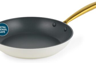 Salter AeroTech Professional Frying Pan 24 Cm, Non Stick, Induction Aluminium Body, Oven Safe Handle Up To 200C, Metal Utensil Safe Coating, Corrosion Resistant Layer, PFOA Free