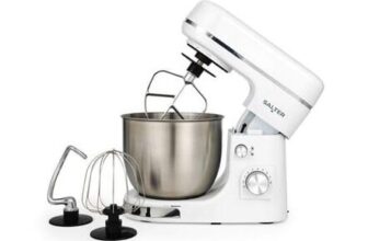 Salter Boston Stand Mixer Electric 5L Stainless Steel Mixing Bowl 8 Speeds 1300W