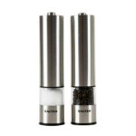 Salter Electronic Stainless Steel Salt & Pepper Mill Set – Silver – 10 Year Warranty – Free C&C