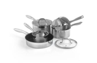 Salter Pan Set Fry Pan Saucepans 5 PC Set