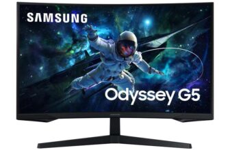 Samsung Odyssey G5 LS32CG552EUXXU 32 Gaming Monitor – – QHD 2560×1440, 1000R Curved, 165Hz, 1ms, HDR10