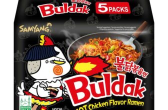 Samyang Buldak Original Hot Chicken Spicy Korean Instant Noodles, 5 x 140g