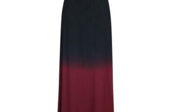 Save Tonight Maxi Skirt Black-Red by Black Premium by EMP