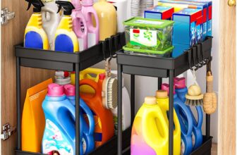 SavvyStor 2 Pack Under Sink Storage – Kitchen Storage & Organisation, 2 Tier Under Sink Bathroom Cabinet, Under Sink Storage Bathroom, Under Sink Organiser for Kitchen Storage, 2 Size1L1M